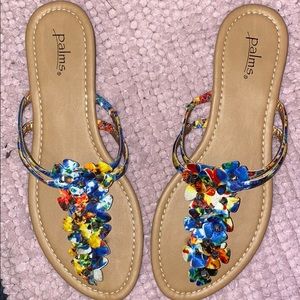 Tie Die Flower Sandals